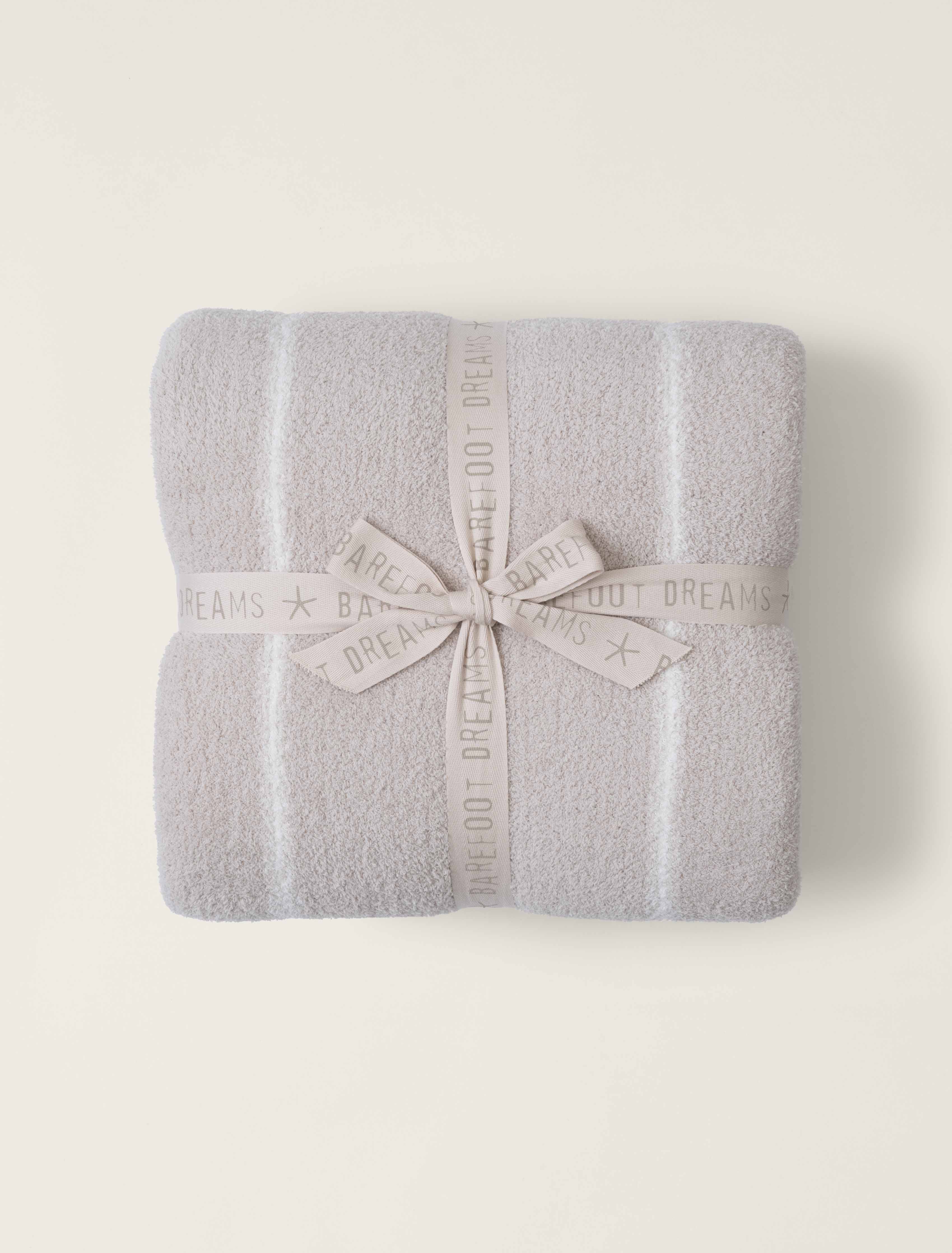 Barefoot Dreams Pinstripe Bed Blanket Full/Queen | Pearl Taupe