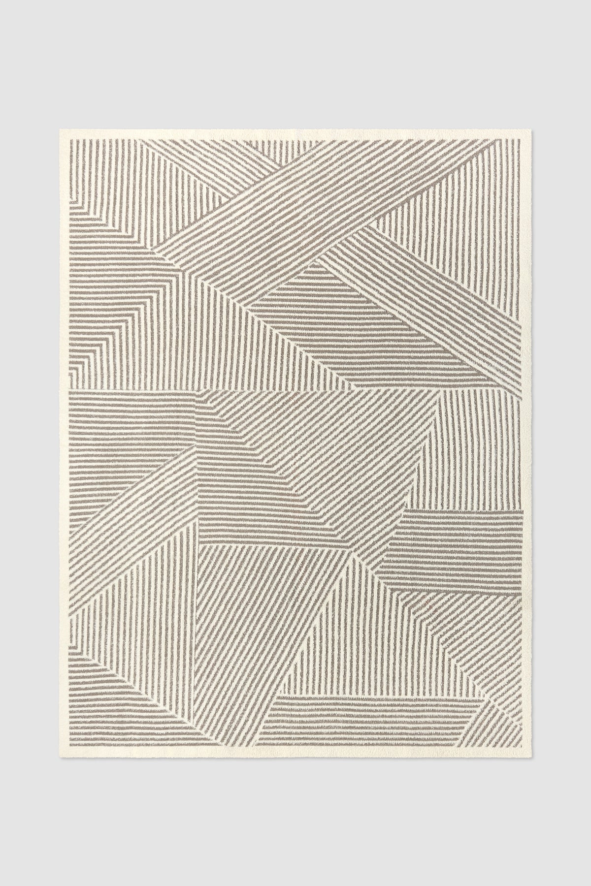 Barefoot Dreams Linea Mixed Stripe Throw 54x72 | Cream Pewter