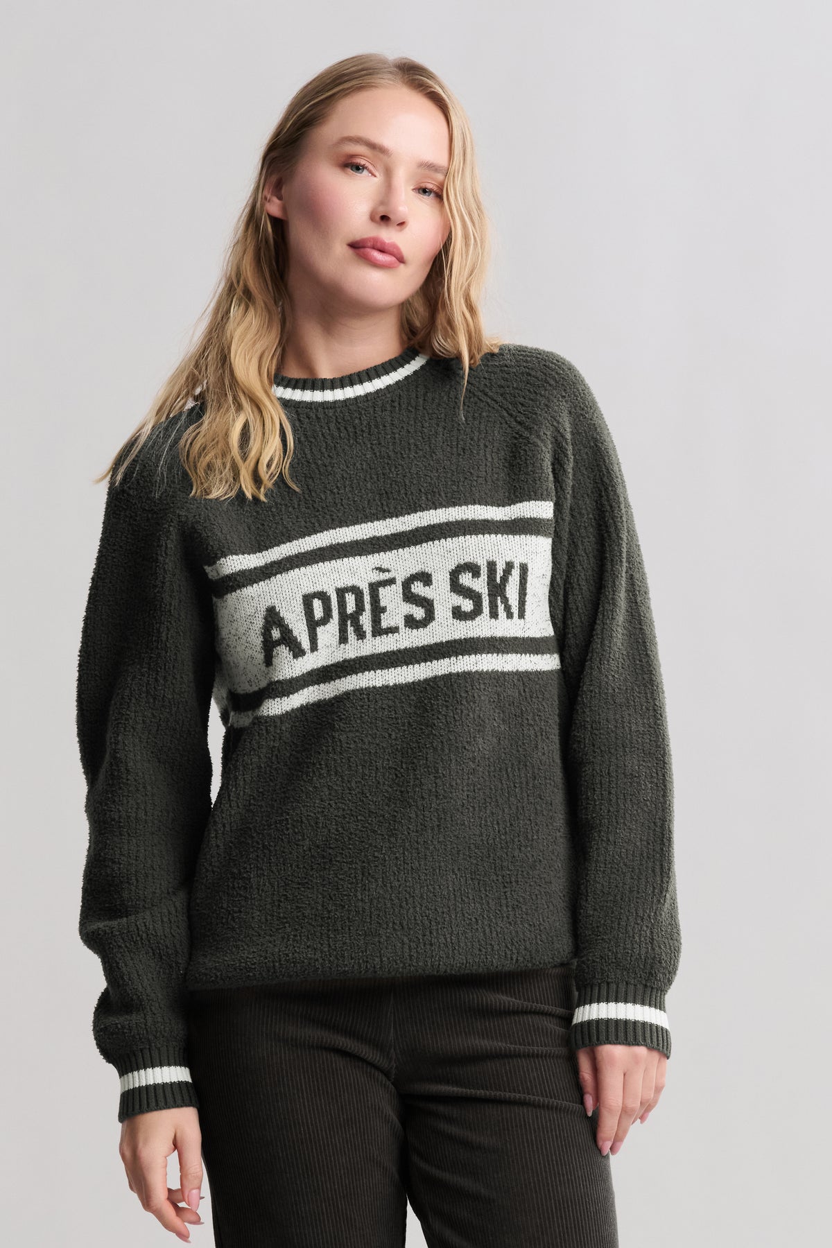 Barefoot Dreams Apres Pullover | Dark Moss Cream