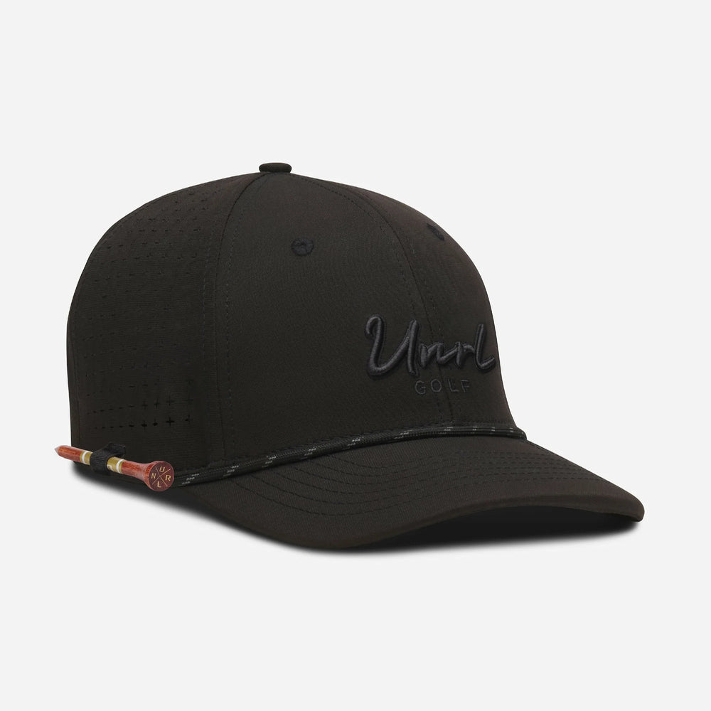 UNRL Golf Script Rope Snapback [Mid-Pro] | Black