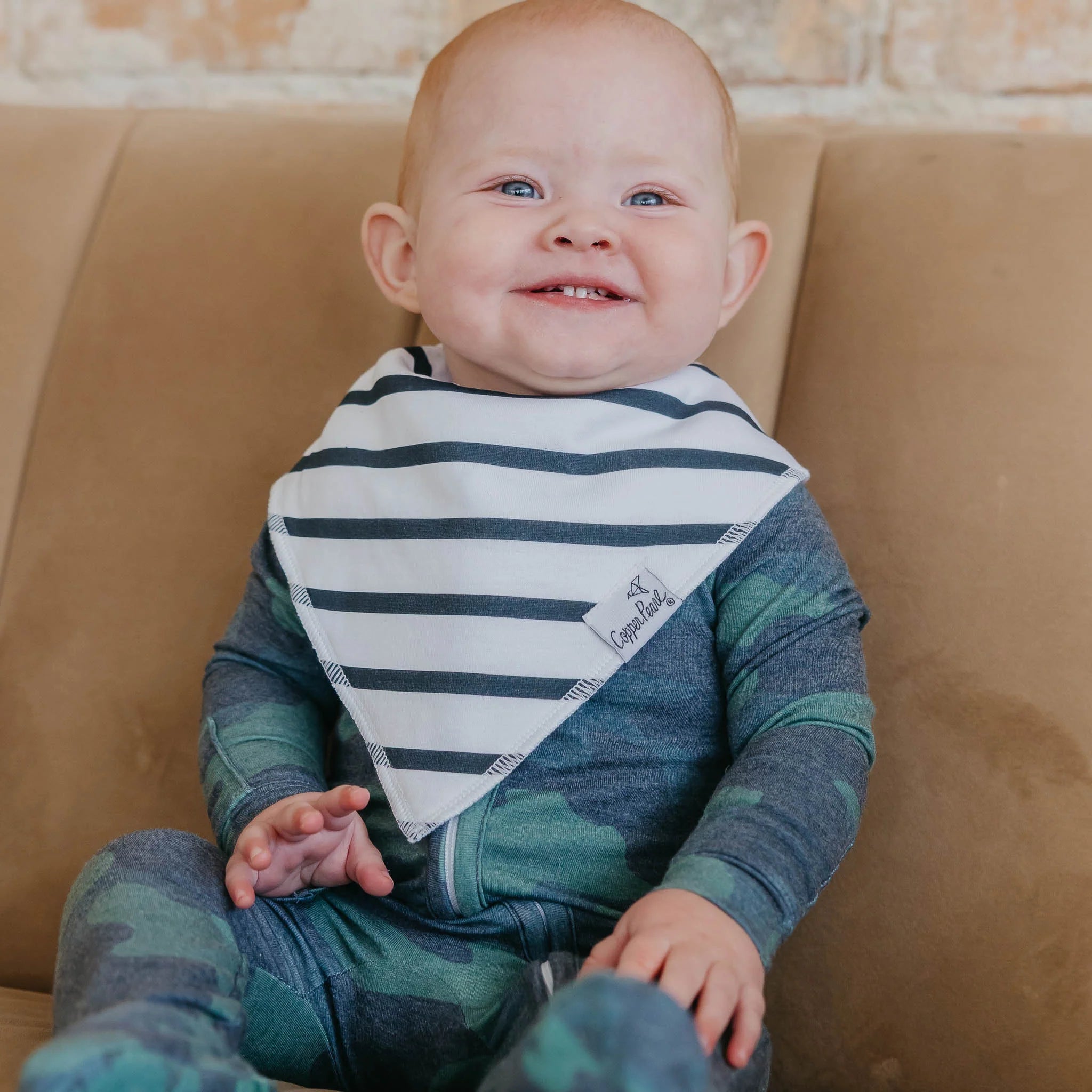 Copper Pearl Bandana Bib Set | Hunter