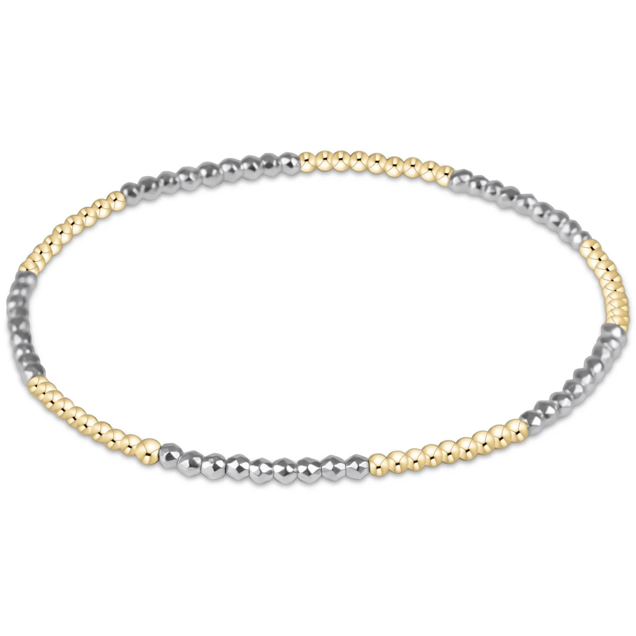 enewton Blissful Pattern 2mm Bead Bracelet | Silver Faceted Hematite
