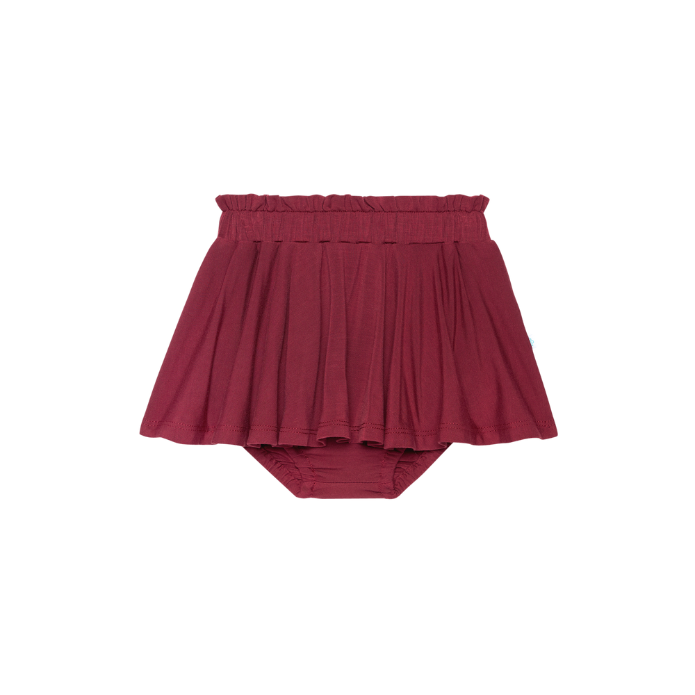 Posh Peanut Skirted Bloomer | Burgundy Rose