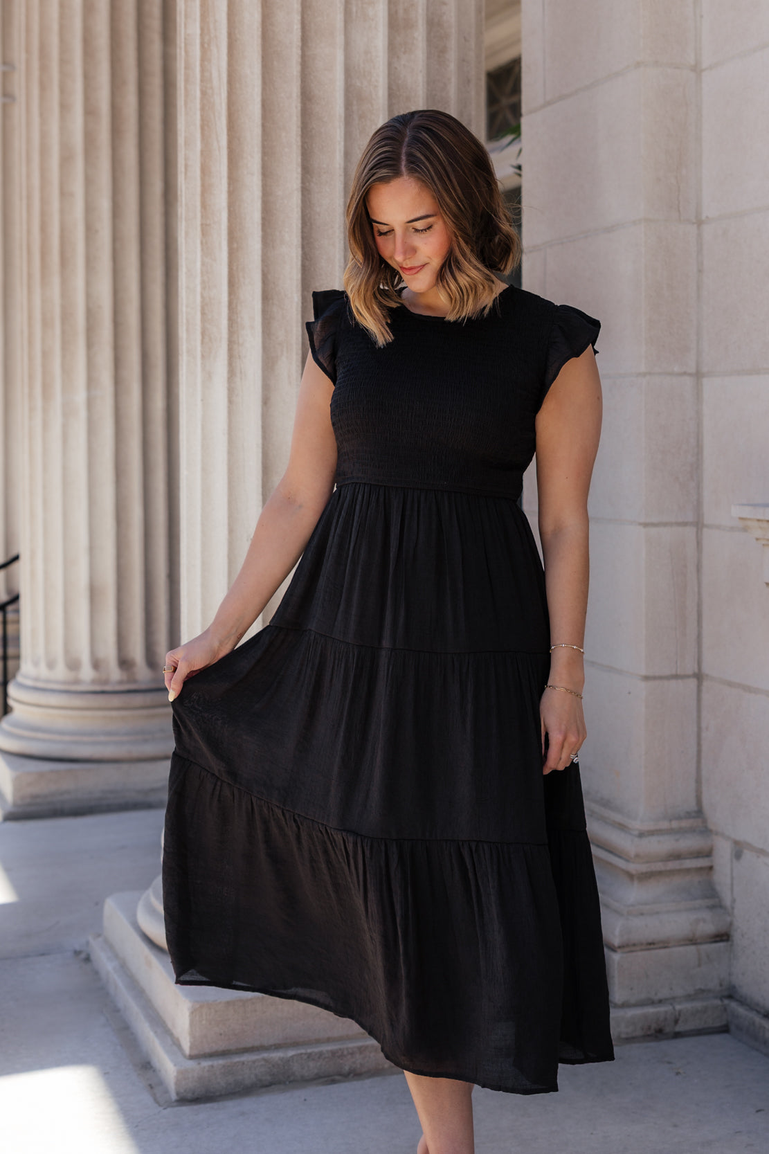 Krysta Smocked Midi Dress Krysta Smocked Midi Dress
