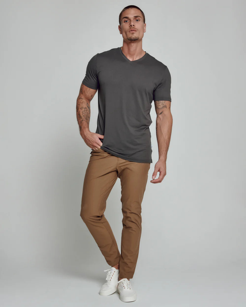 Core V-Neck Tee | Graphite