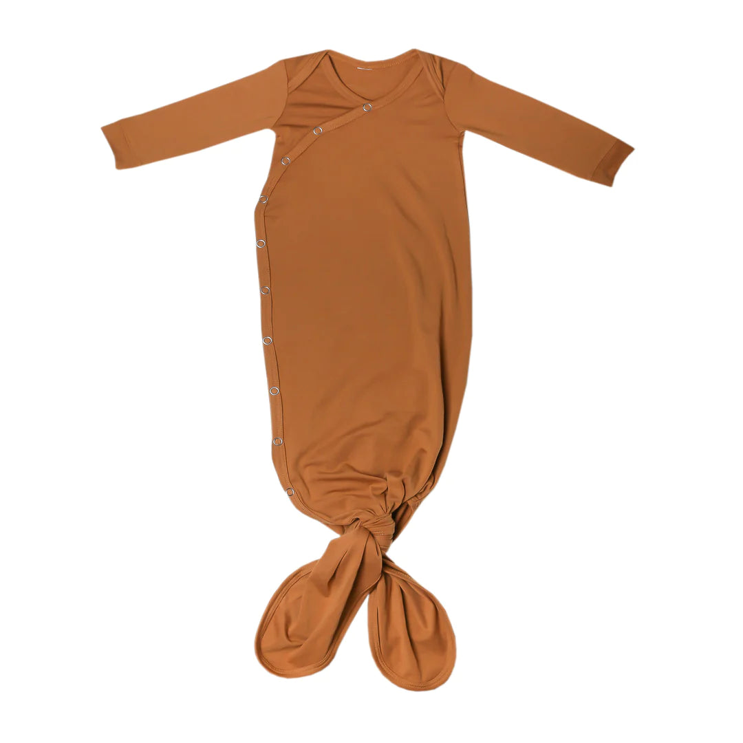 Copper Pearl Knotted Gown | Camel