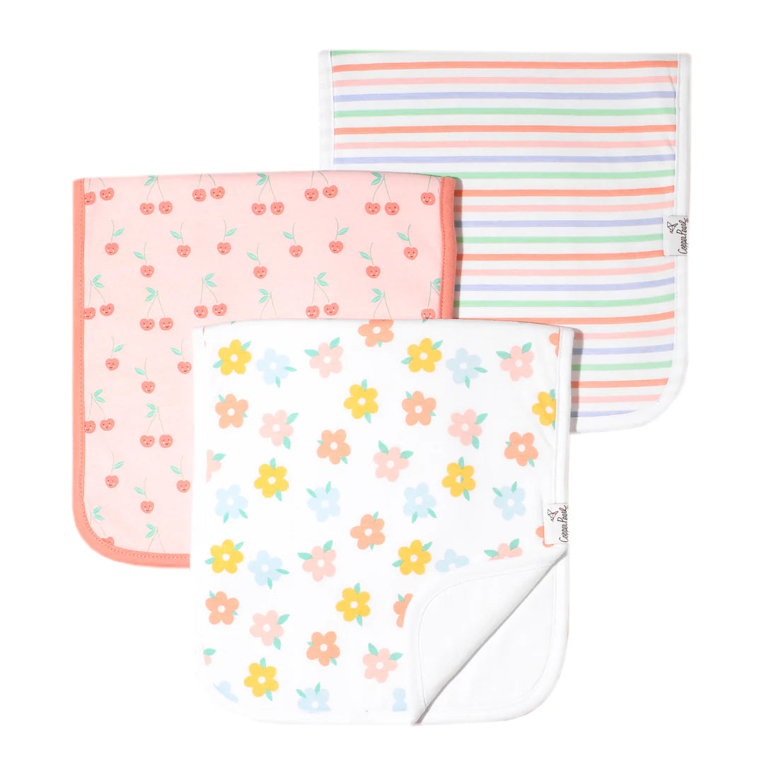 Copper Pearl Burp Cloth Set | Cheery