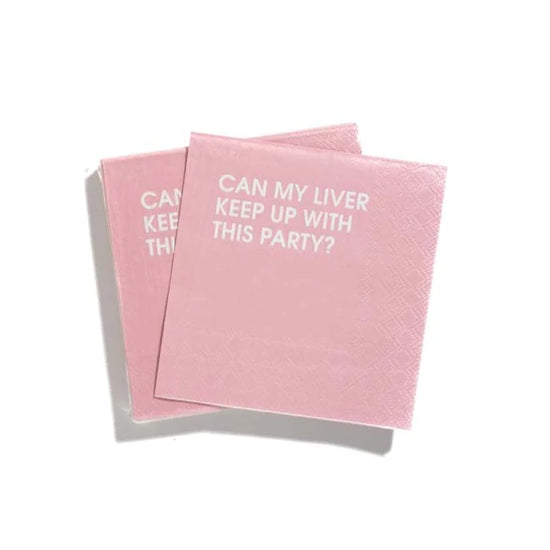 Load image into Gallery viewer, Can My Liver Keep Up Cocktail Napkin
