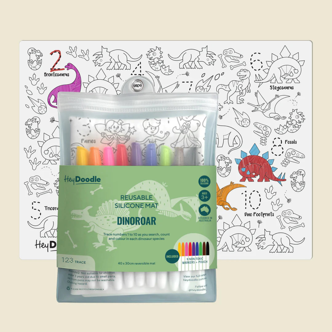 Hey Doodle Classic Coloring Mat | DinoRoar