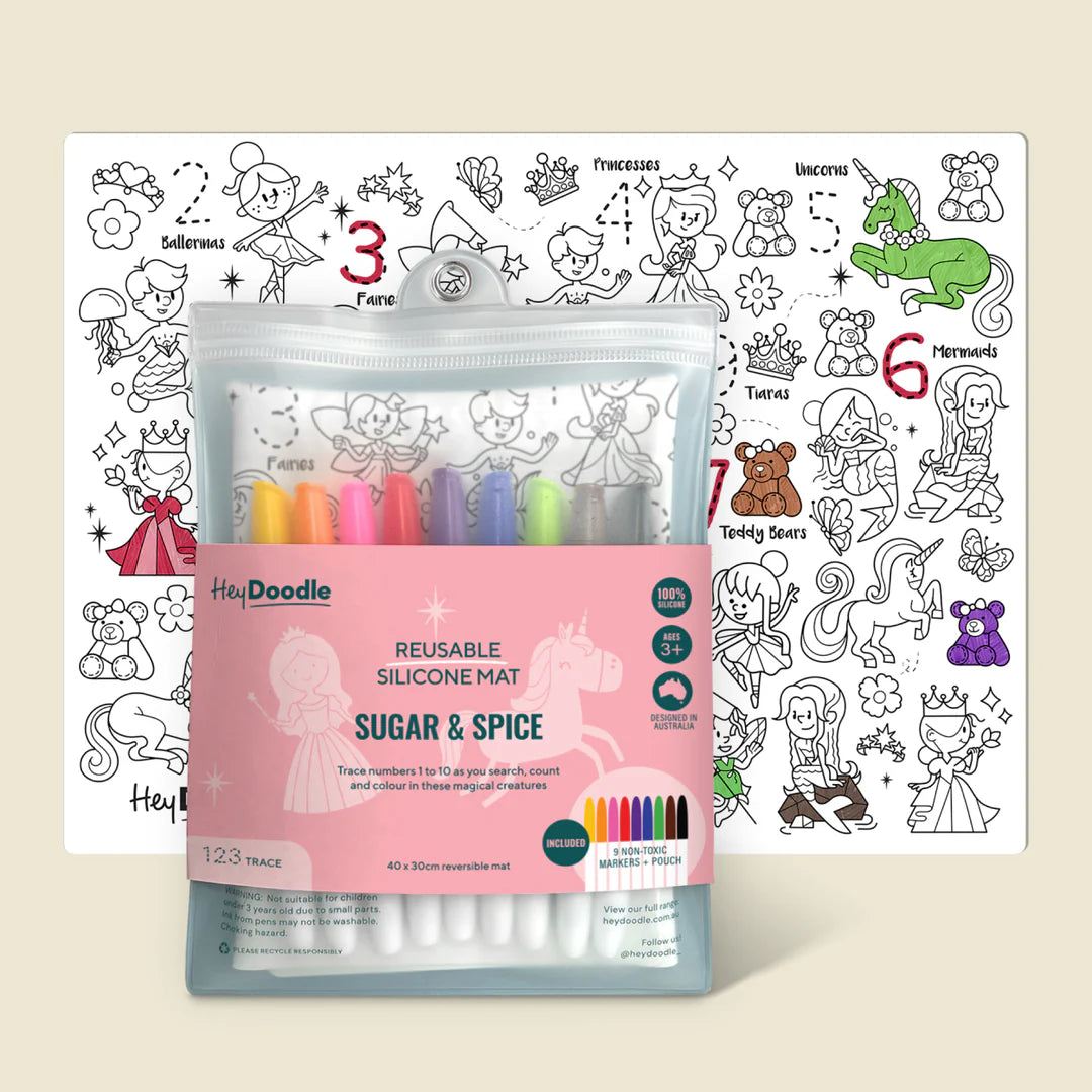 Hey Doodle Classic Coloring Mat | Sugar & Spice