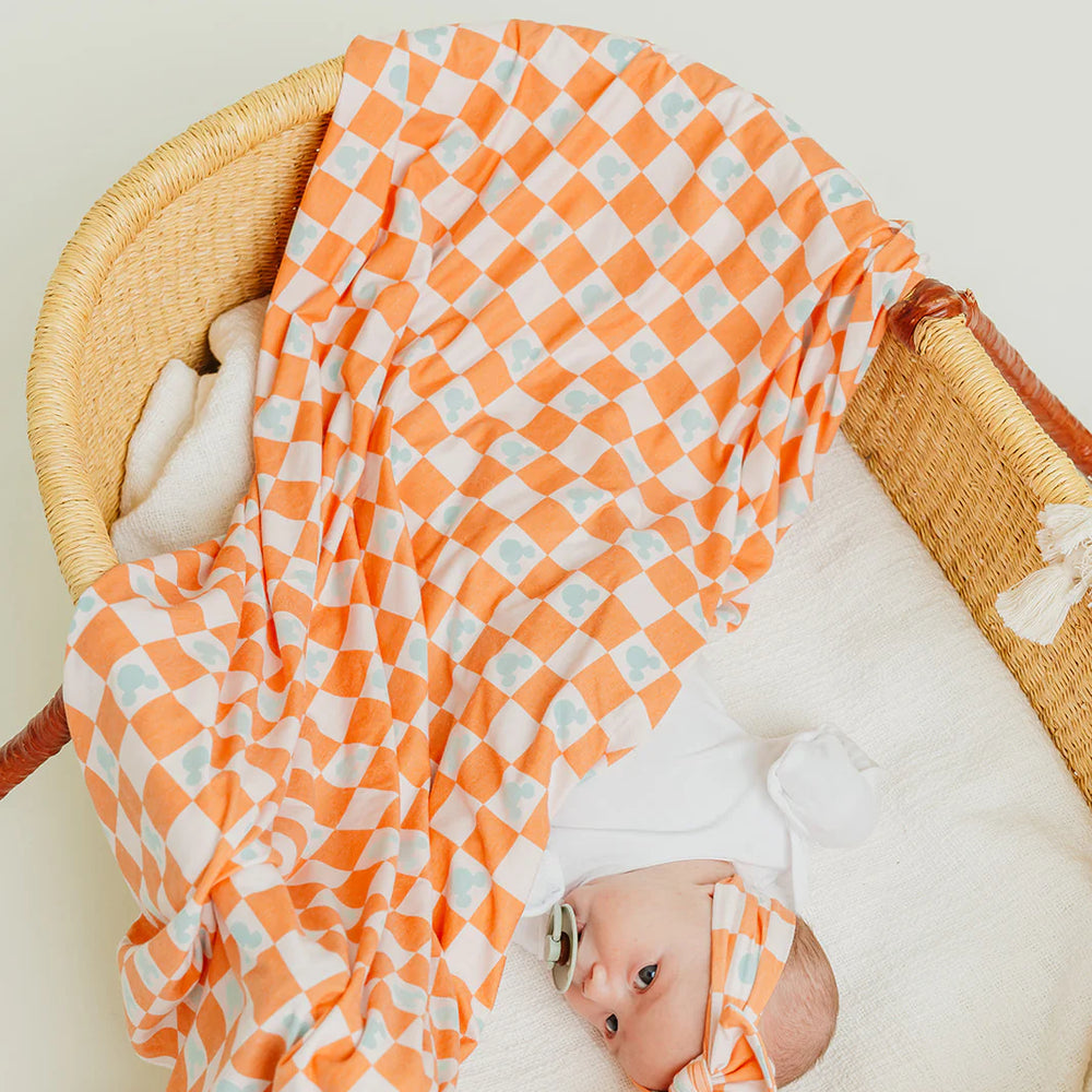 Copper Pearl Swaddle | Mickey Mouse Checkered