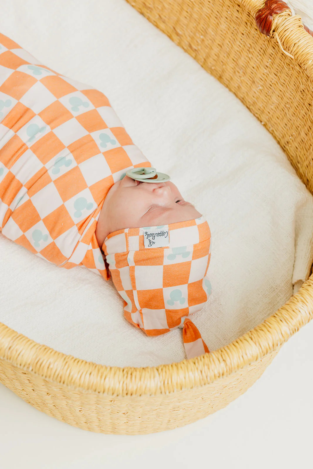 Copper Pearl Top Knot Hat | Mickey Mouse Checkered