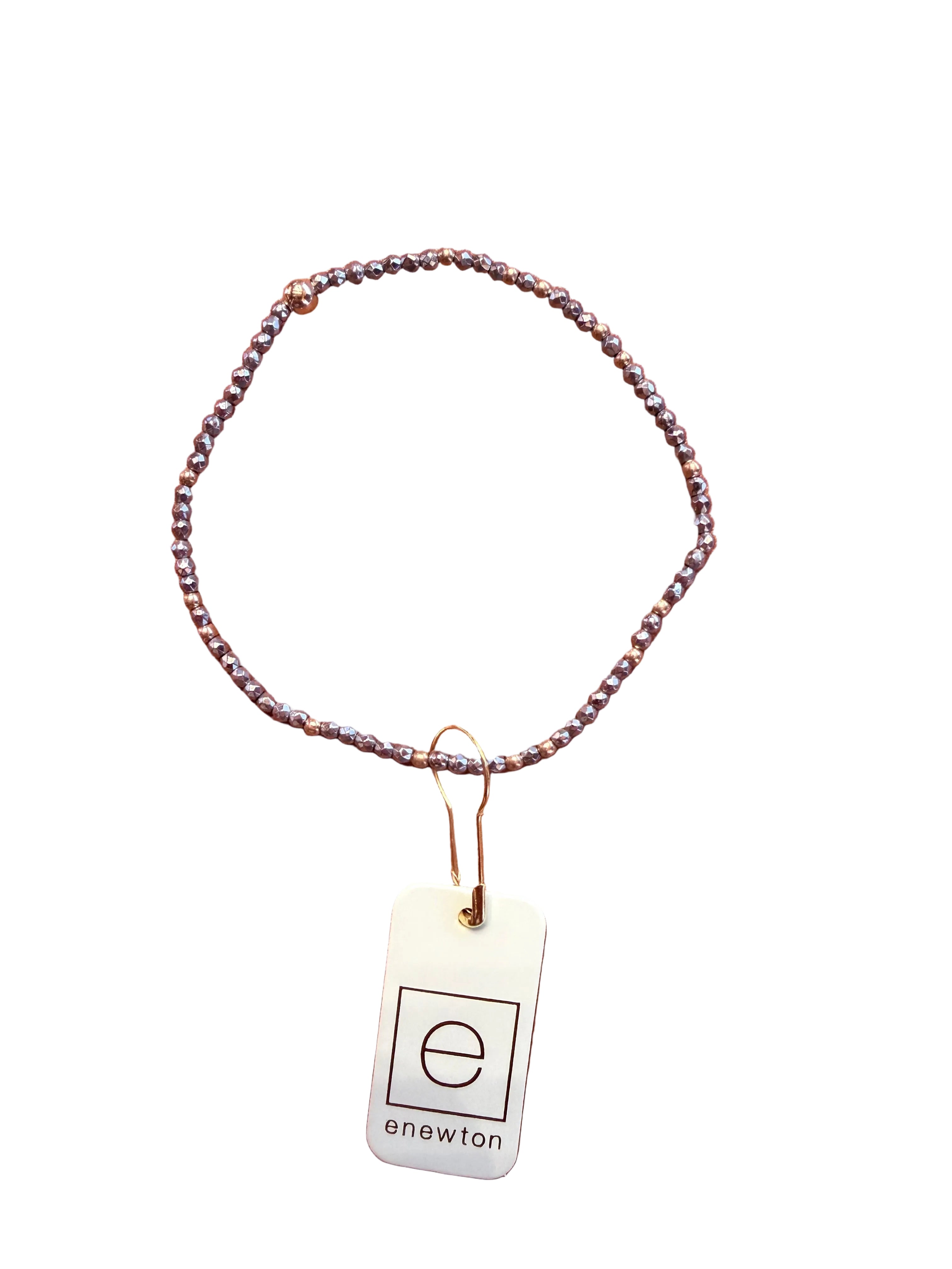 enewton Hope Unwritten 2mm Bead Bracelet | Silver Faceted Hematite