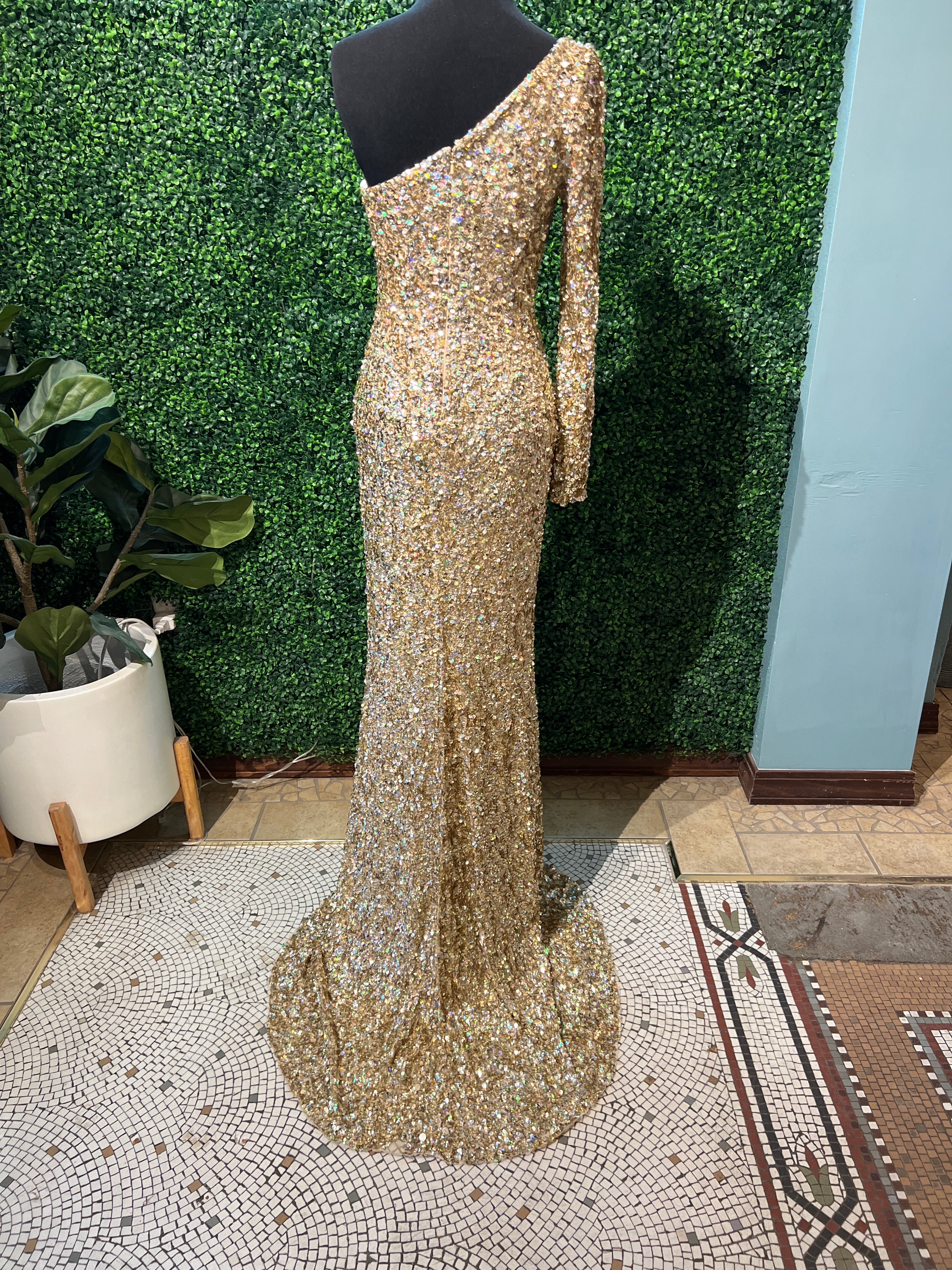 Prom Dress 54797 | Light Gold