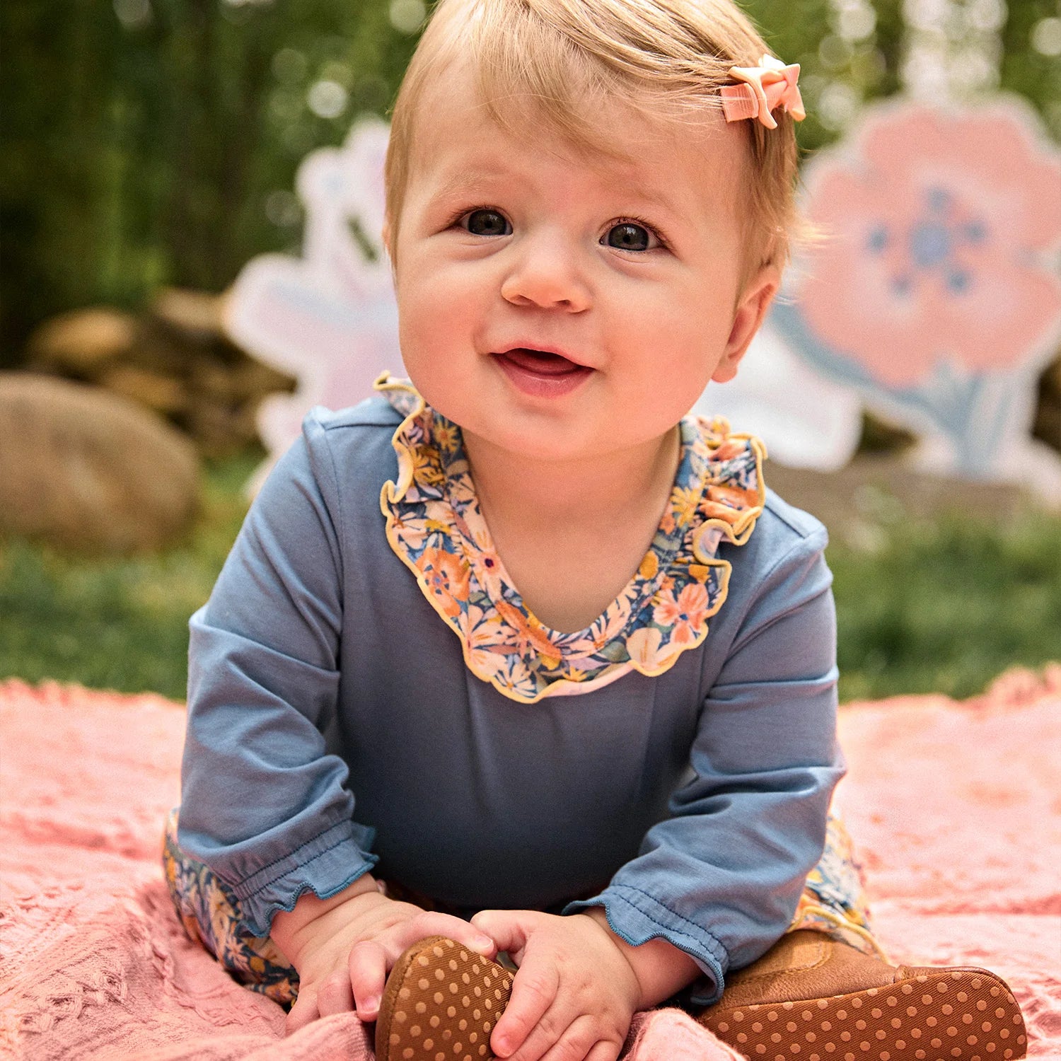 Magnetic Me LS Ruffle Bodysuit Set | Flora Modal