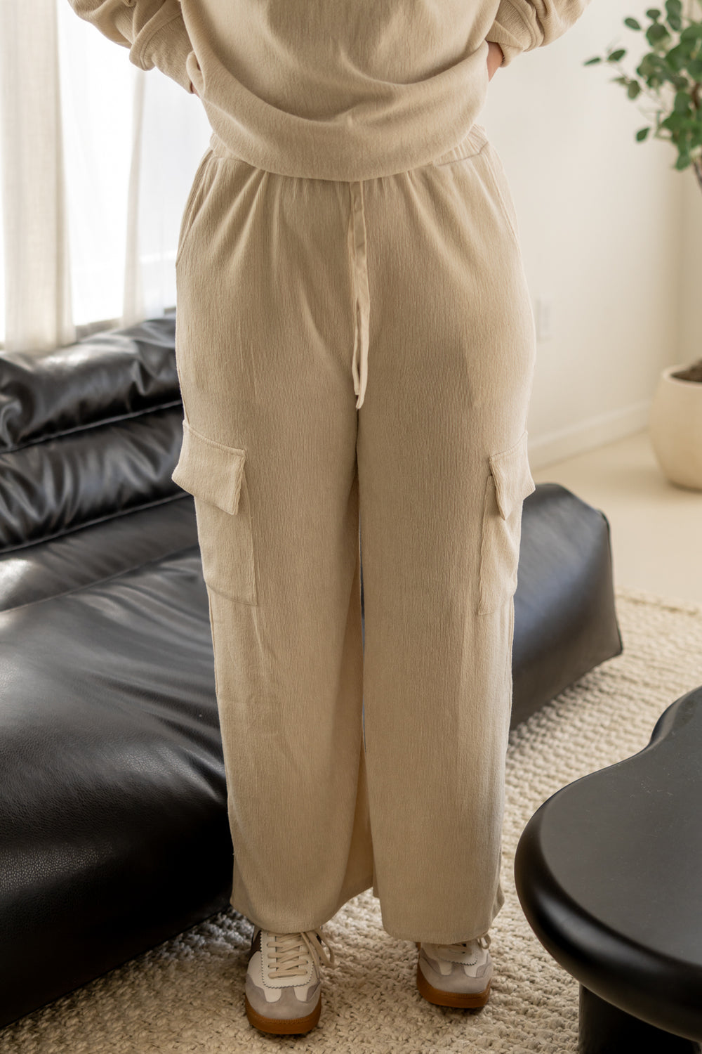 Knit Wide Leg Lounge Pants 