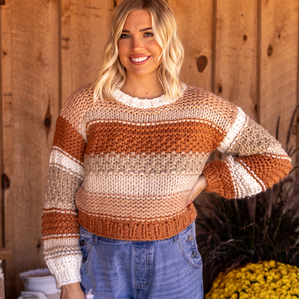 Chunky Knit Striped Sweater