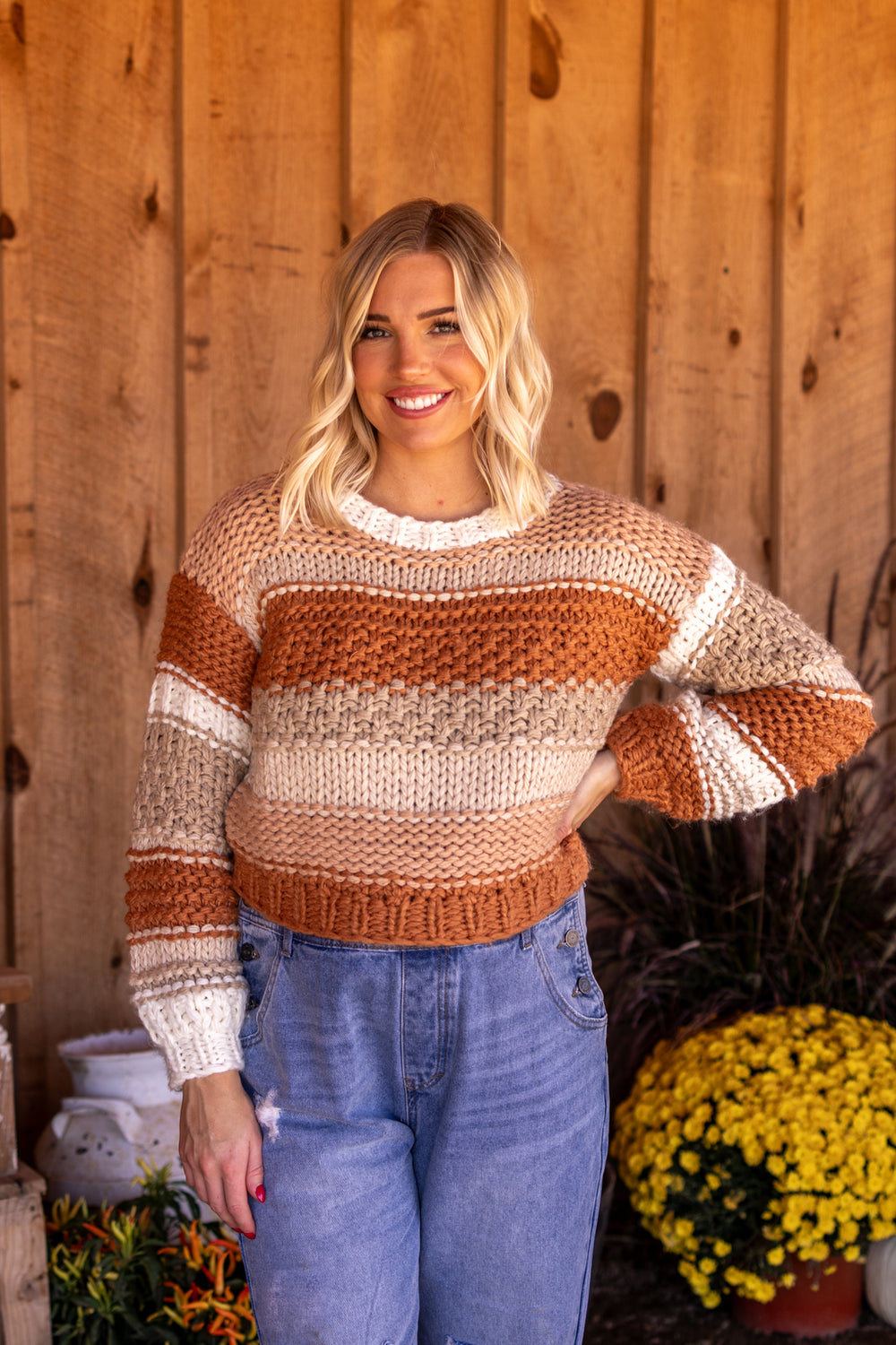 Chunky Knit Striped Sweater