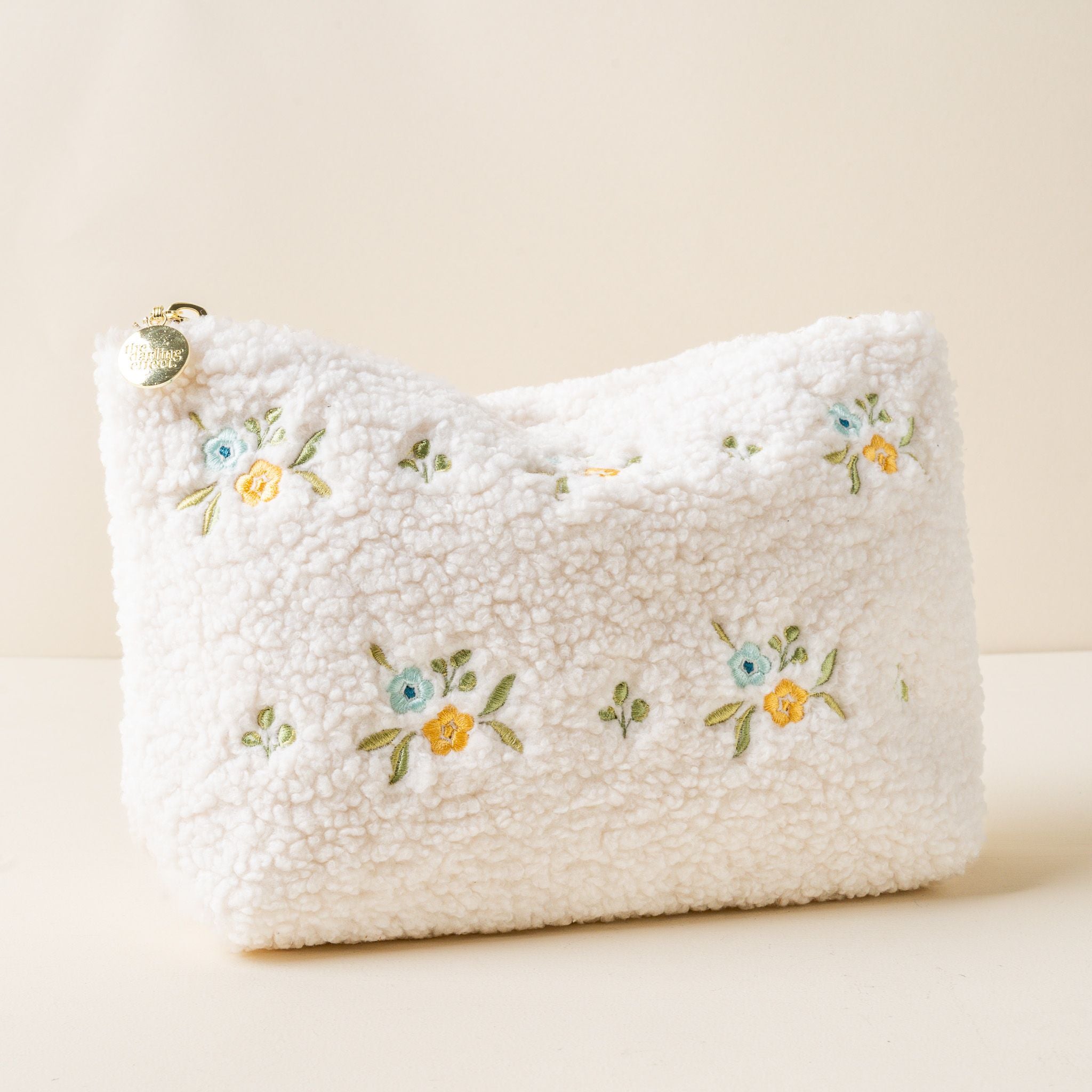 Teddy Pouch | Dainty Floral Blue + Yellow