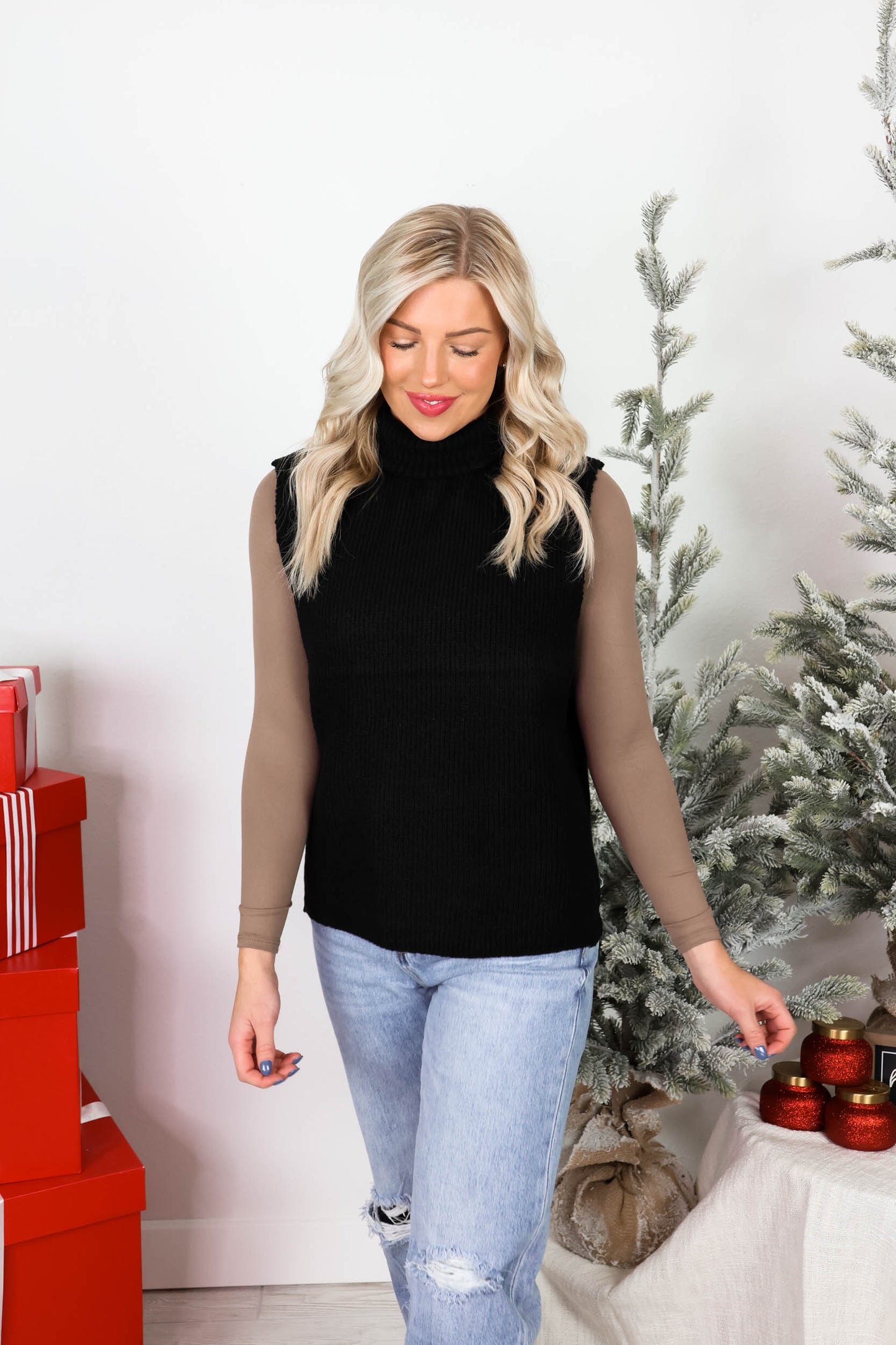 Sasha Sweater Vest | Black