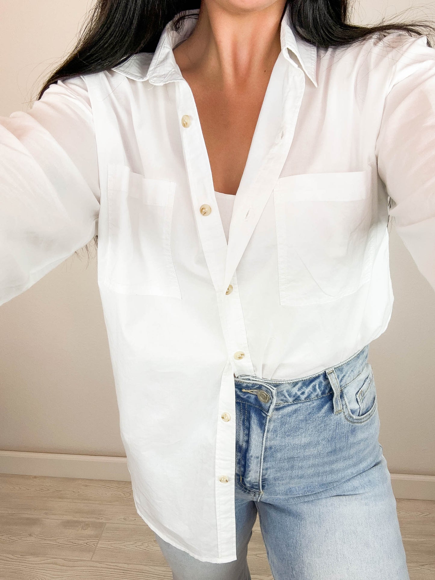 Amanda Oversized Poplin Shirt | Off White