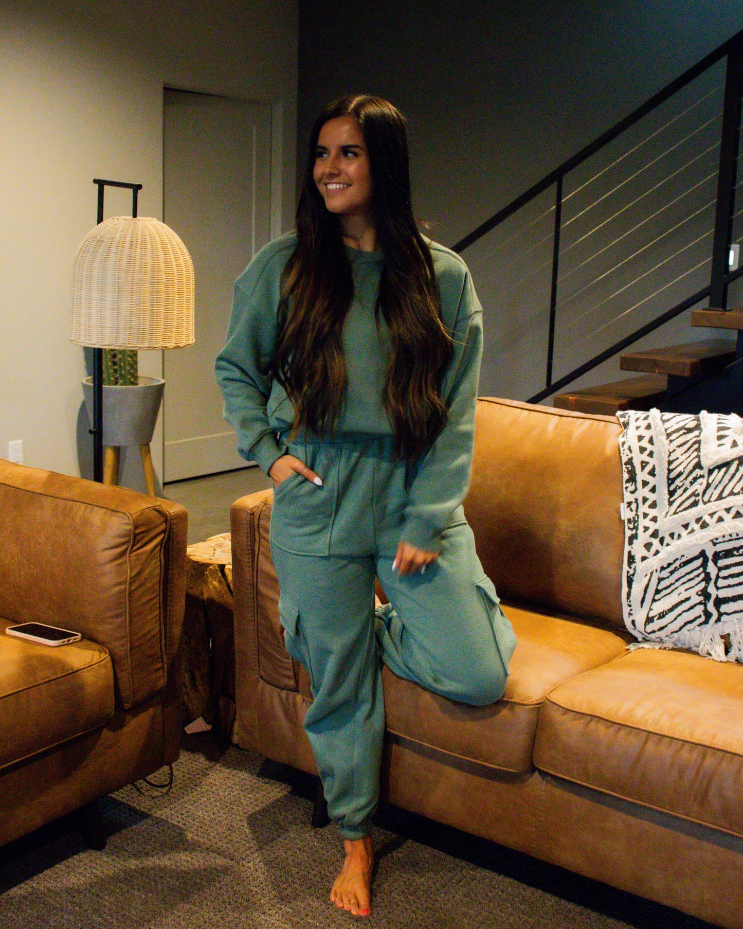 Lauren Basic Sweatshirt | Gray Green