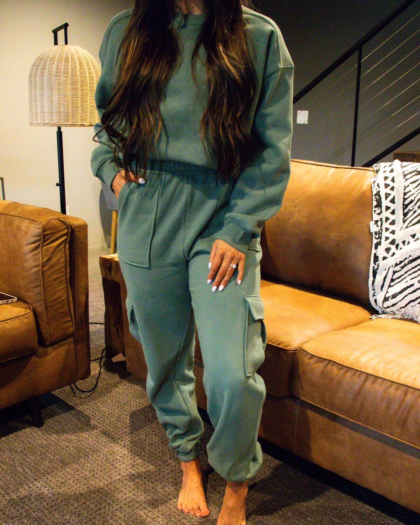 Lauren Basic Sweatshirt | Gray Green