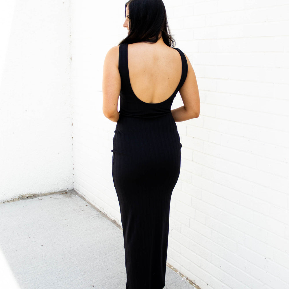 
                      
                        Brielle Low Back Maxi Dress | Black
                      
                    