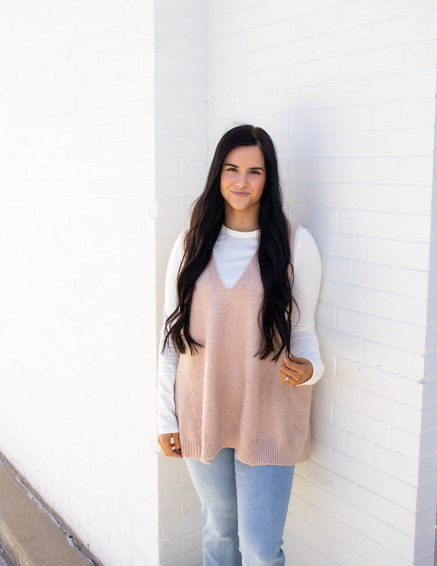Nikki V-Neck Oversized Sweater | Oatmeal