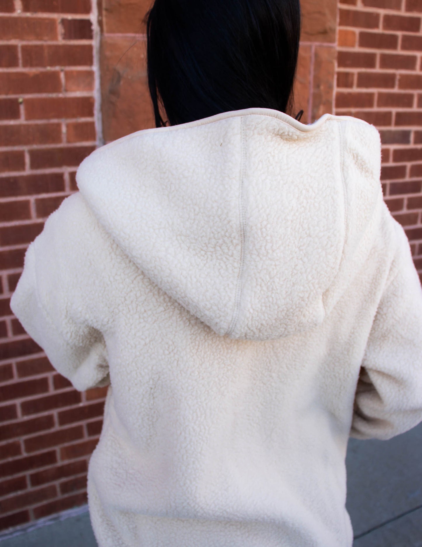 Lucy Sherpa Hooded Jacket | Natural