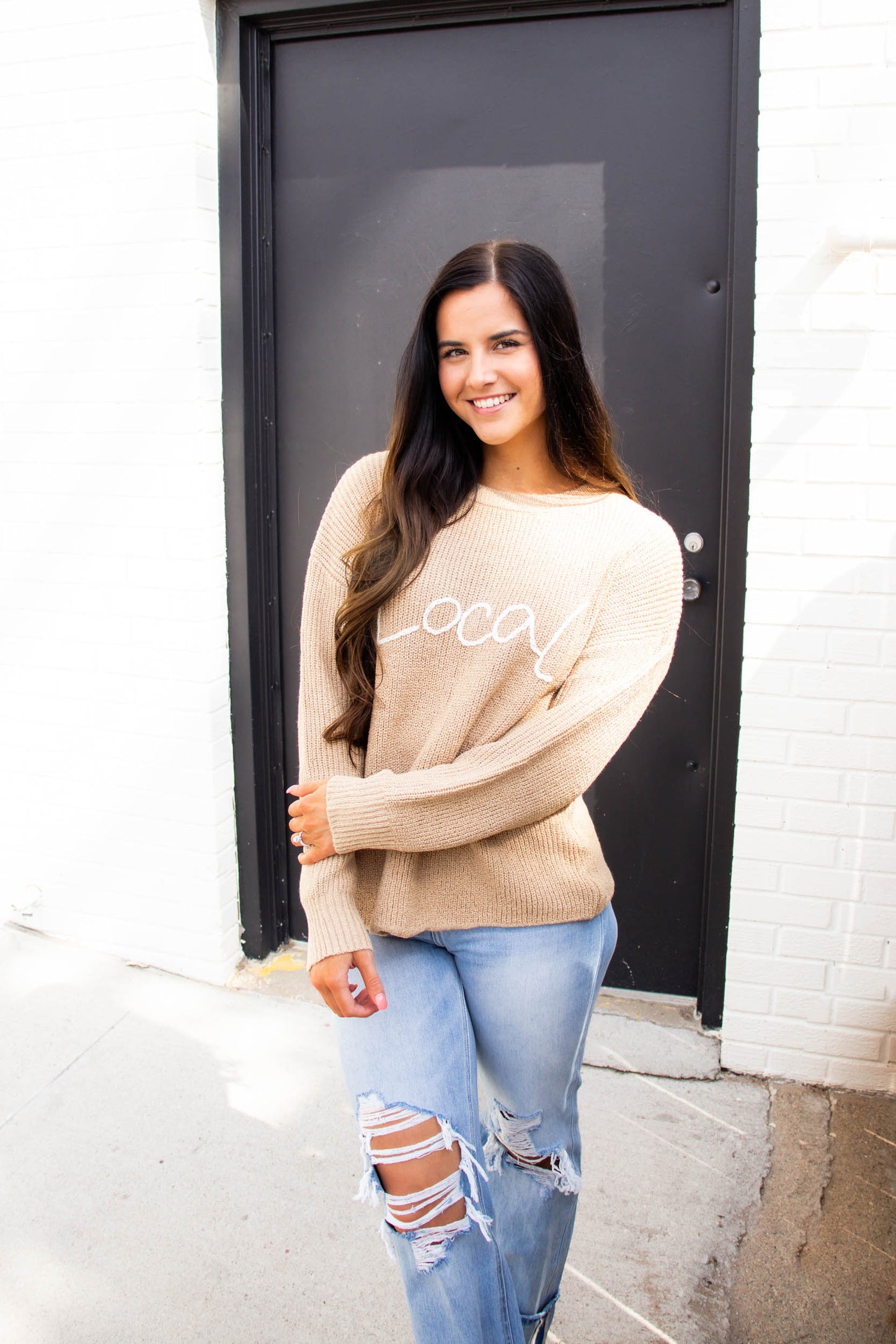 Local Stitched Sweater | Taupe