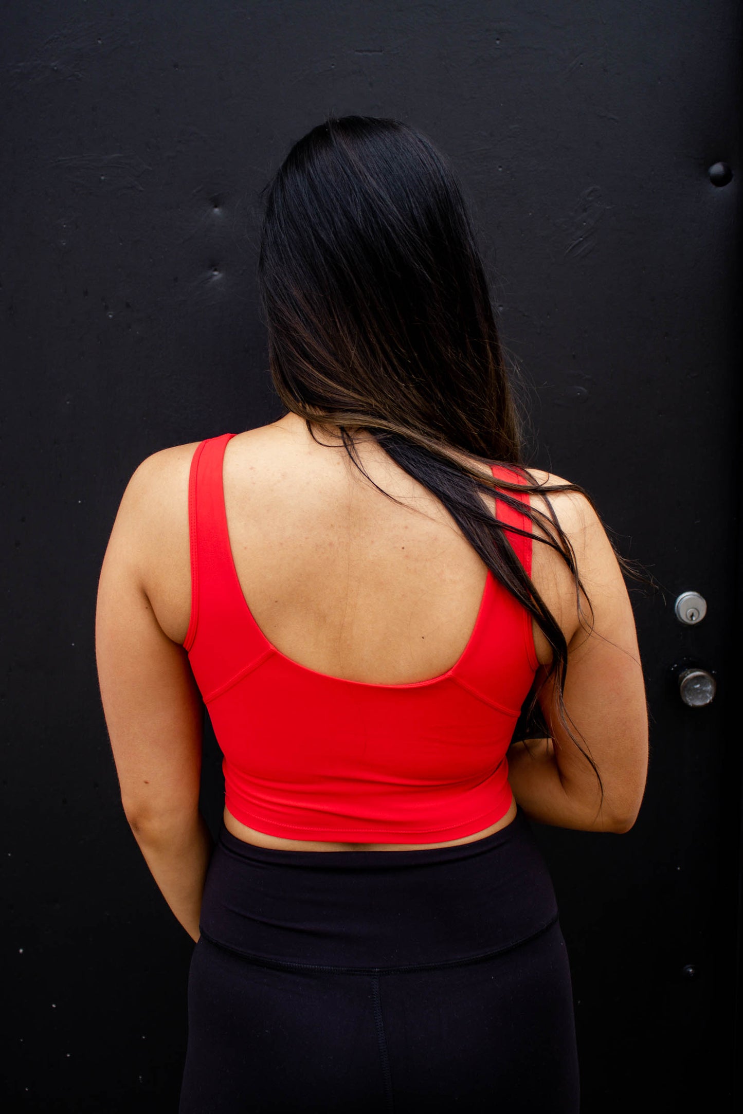 Load image into Gallery viewer, Callie Longline Sports Bra | Red
