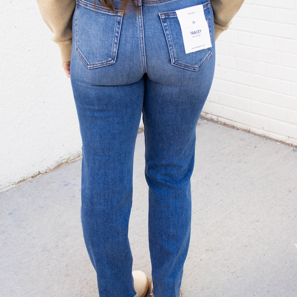 Lidia Hem Straight Jeans | Medium Vintage