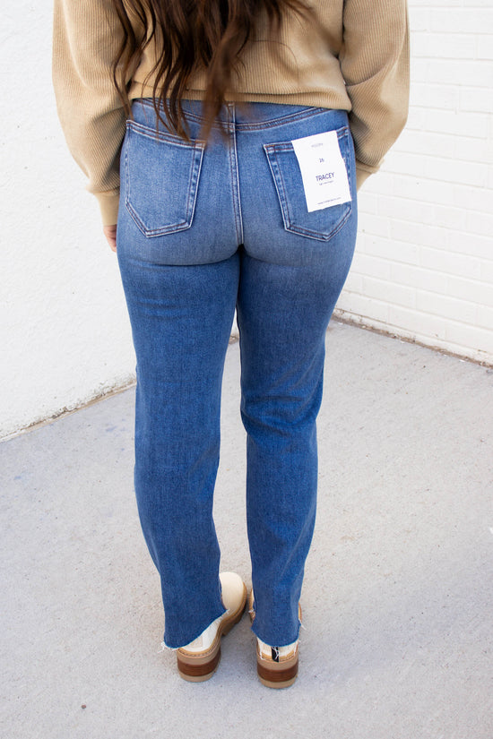 Lidia Hem Straight Jeans | Medium Vintage