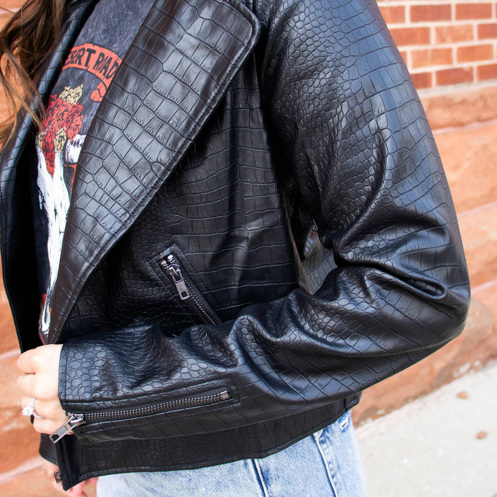 Francesca Leather Jacket | Black