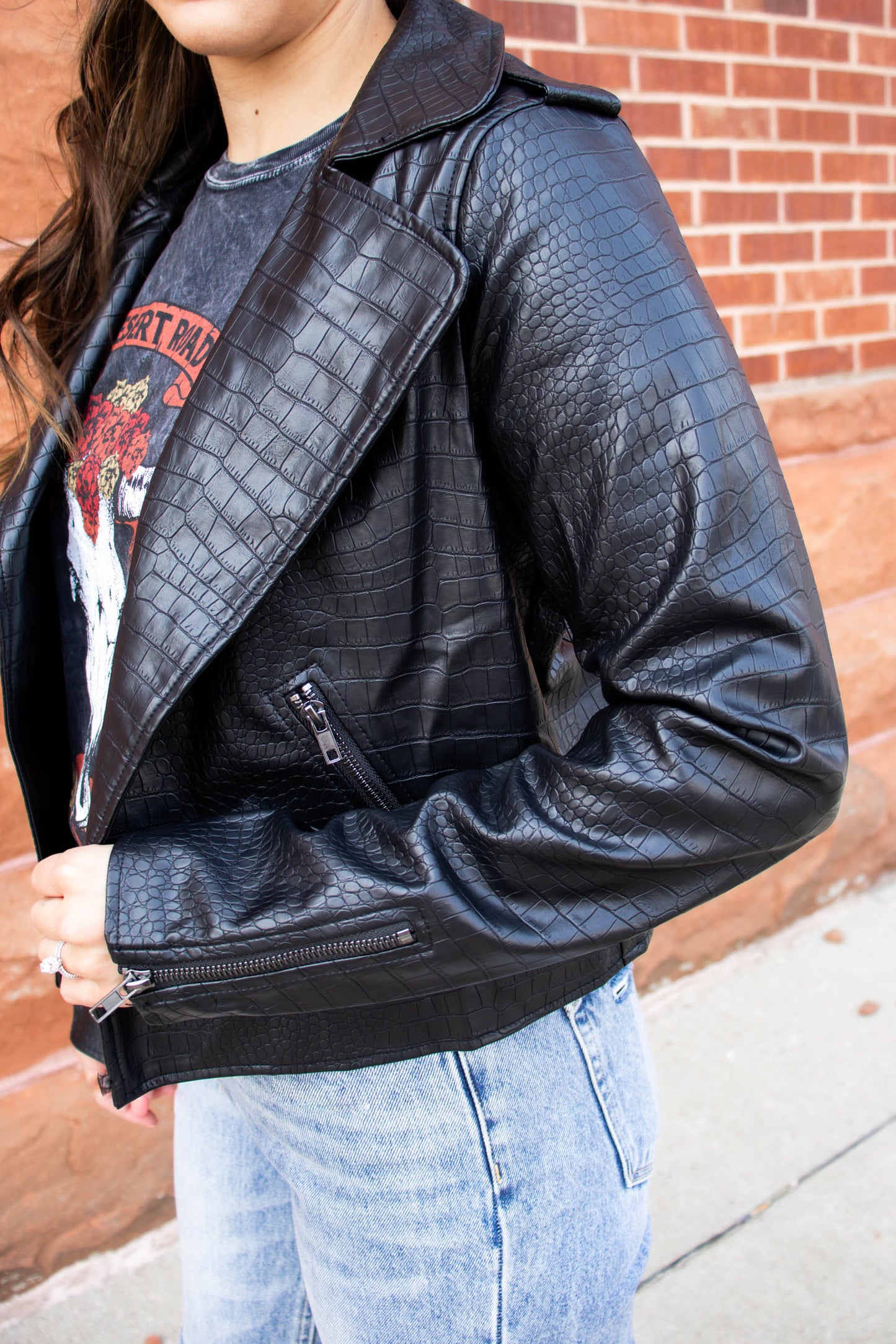 Francesca Leather Jacket | Black