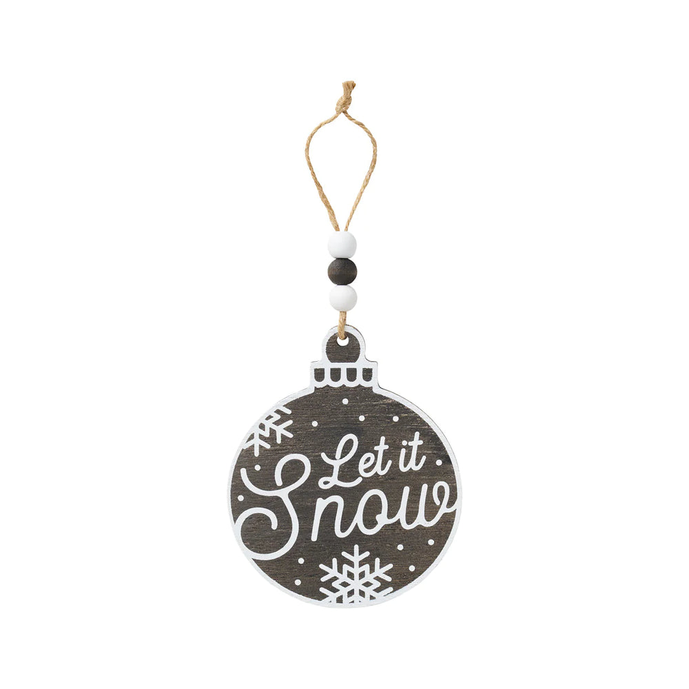 FR-3250 Let it snow blk bulb ornie