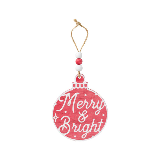 FR-3267 Merry & Bright Red Bulb Ornie