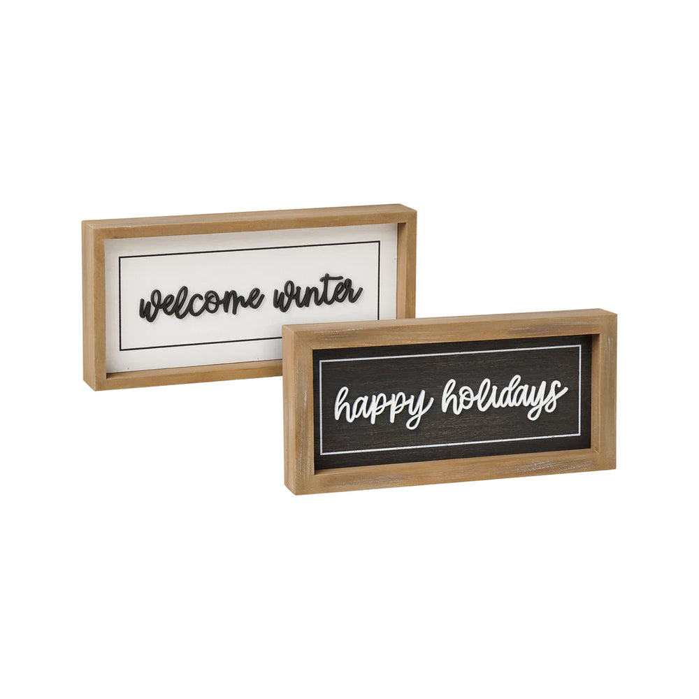 FR-3545 Holidays/Winter Reversible Sign