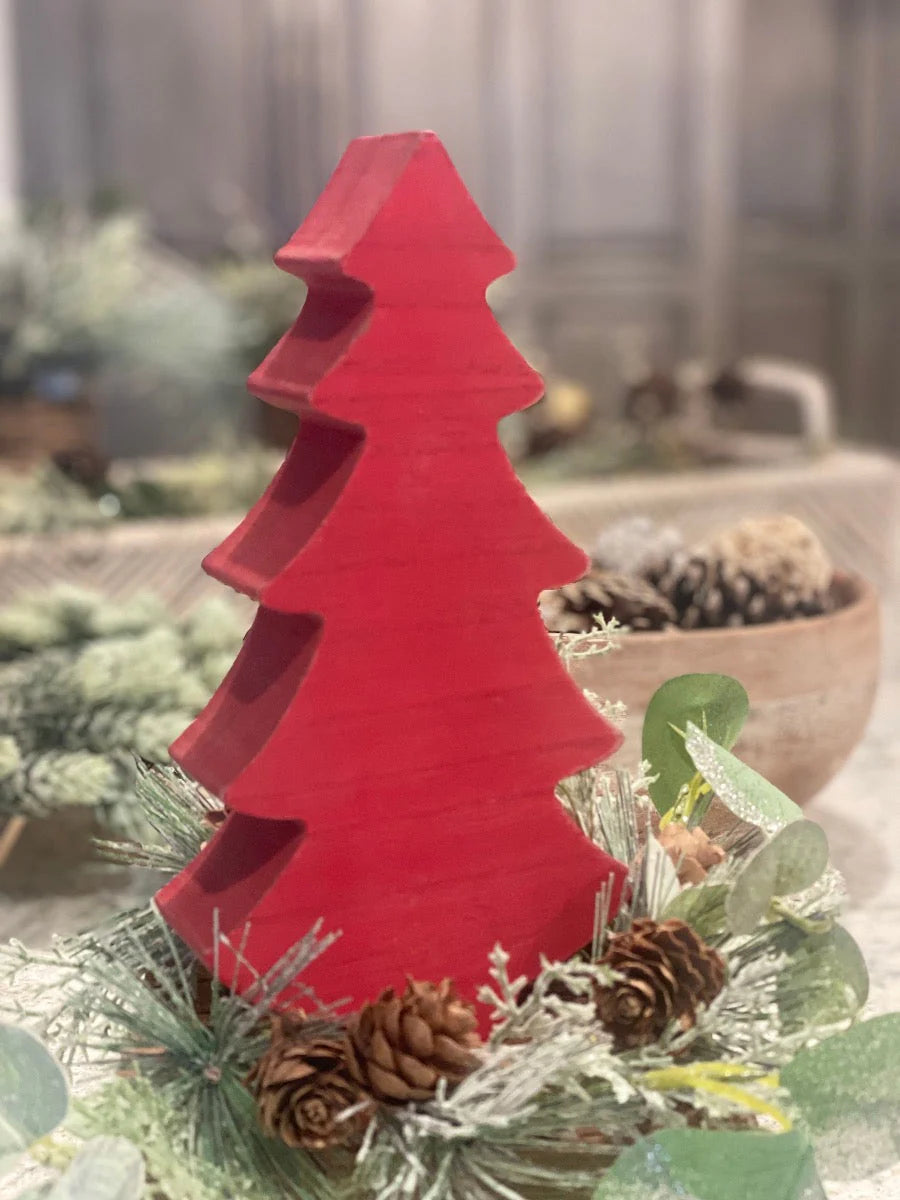 FR-3711 Lg Red Wash Chunky Tree