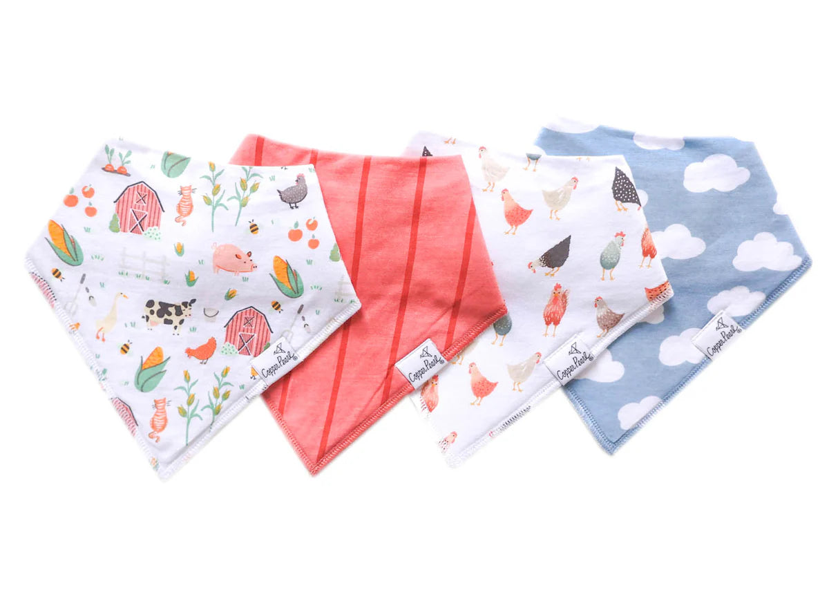 Copper Pearl Bandana Bib Set | Farmstead
