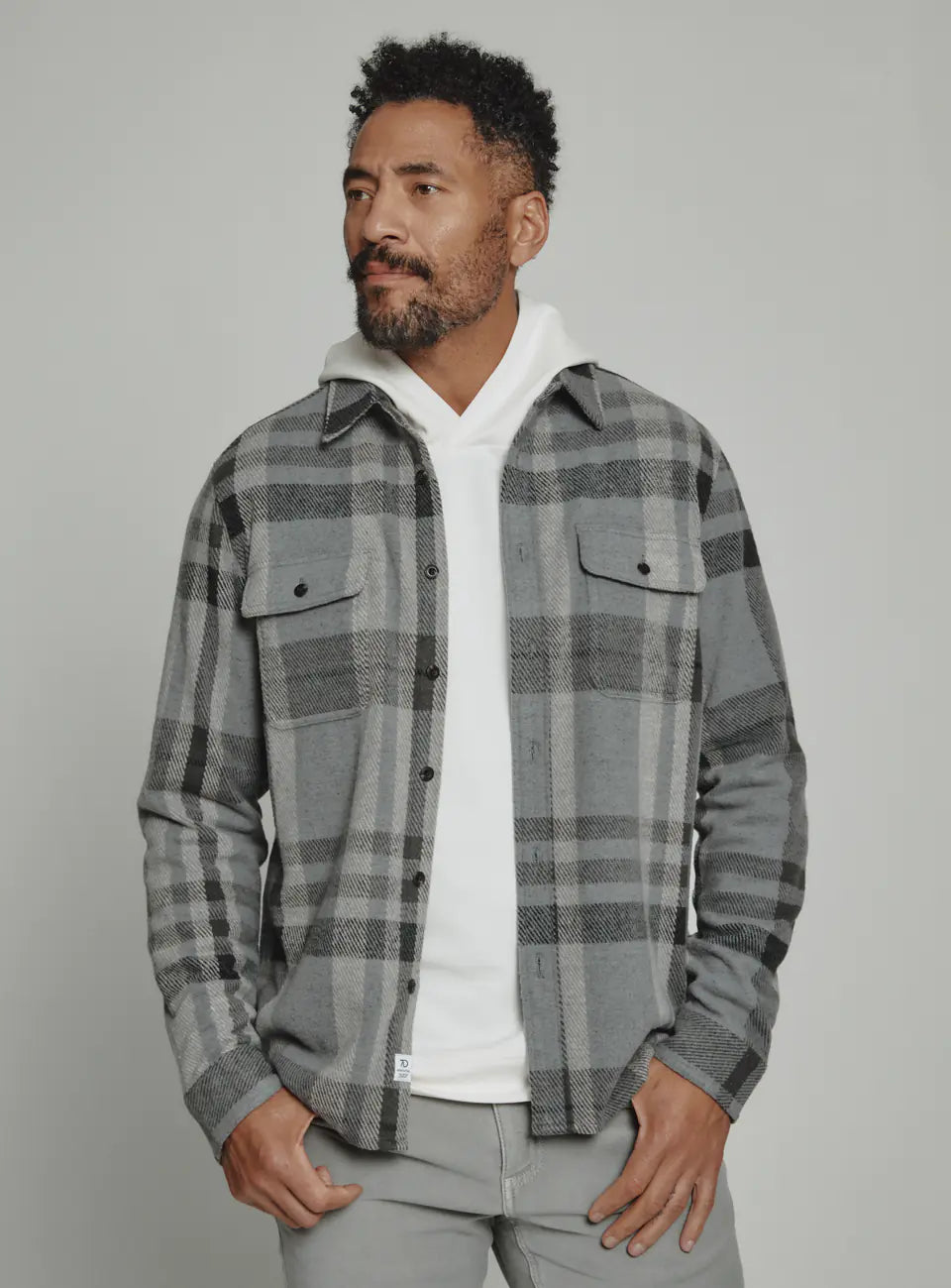 Generation Long Sleeve Shirt | Grey Plaid