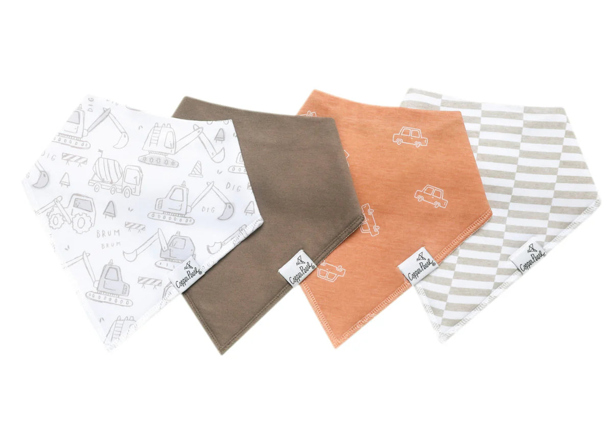 Copper Pearl Bandana Bib Set | Gage
