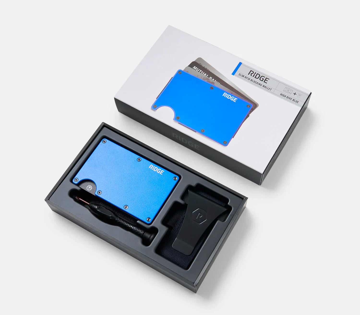 Ridge Wallet Slim RFID Blocking | High Dive Blue
