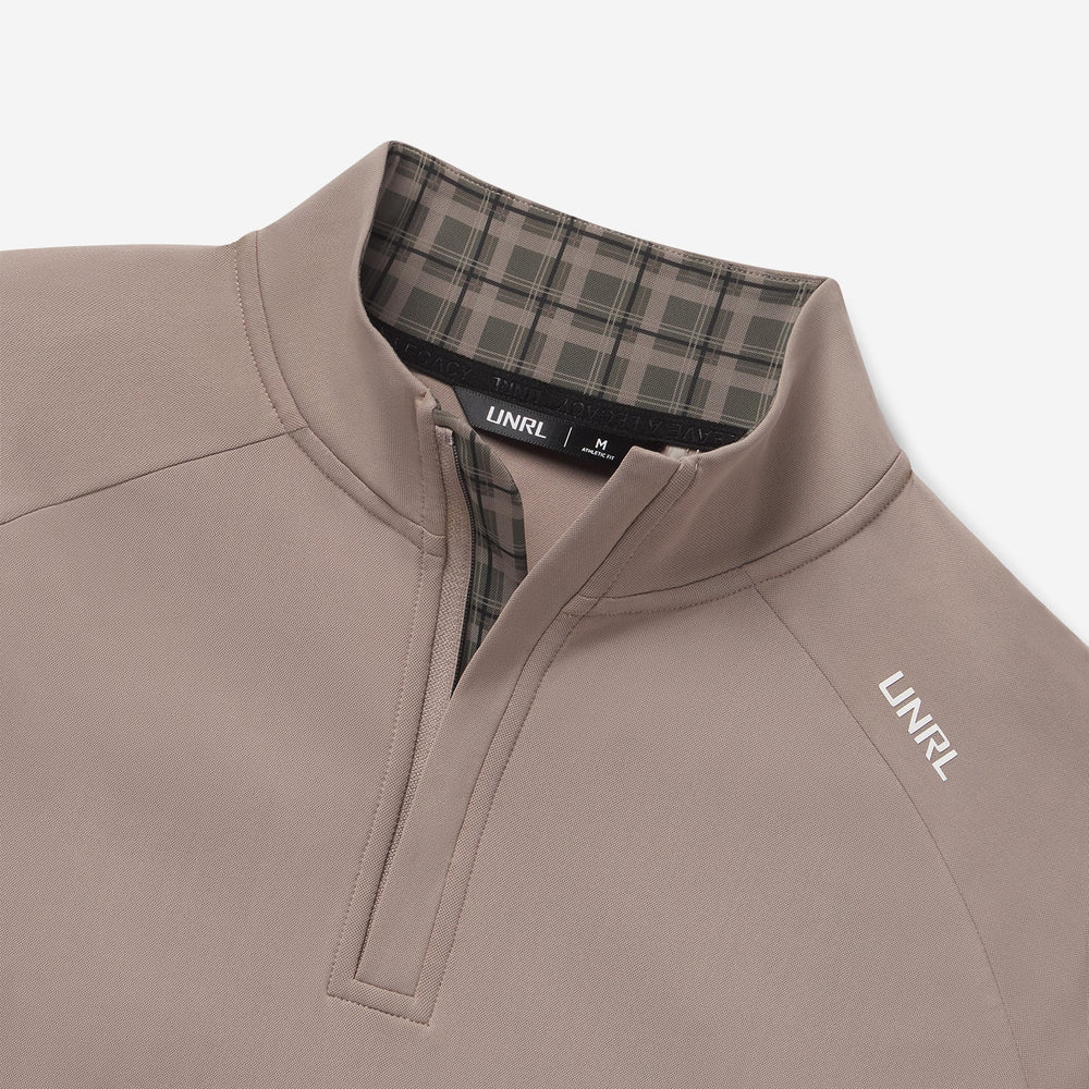 
                      
                        Men's UNRL Highlands Quarter Zip | Taupe Plaid
                      
                    