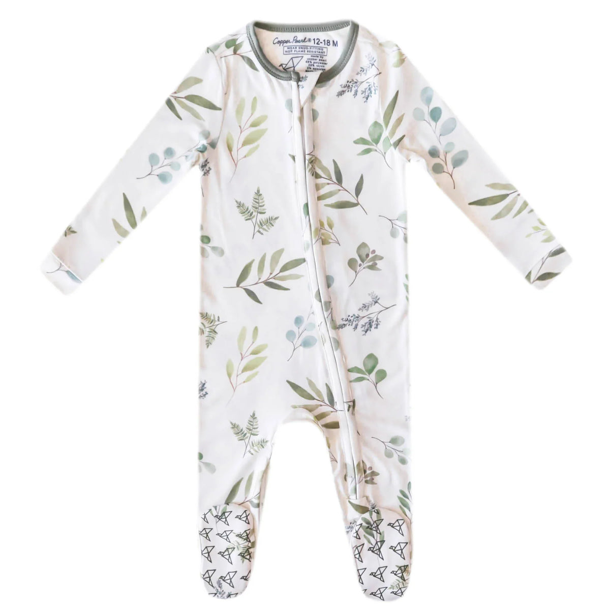 Copper Pearl Zip Up Footie | Haven