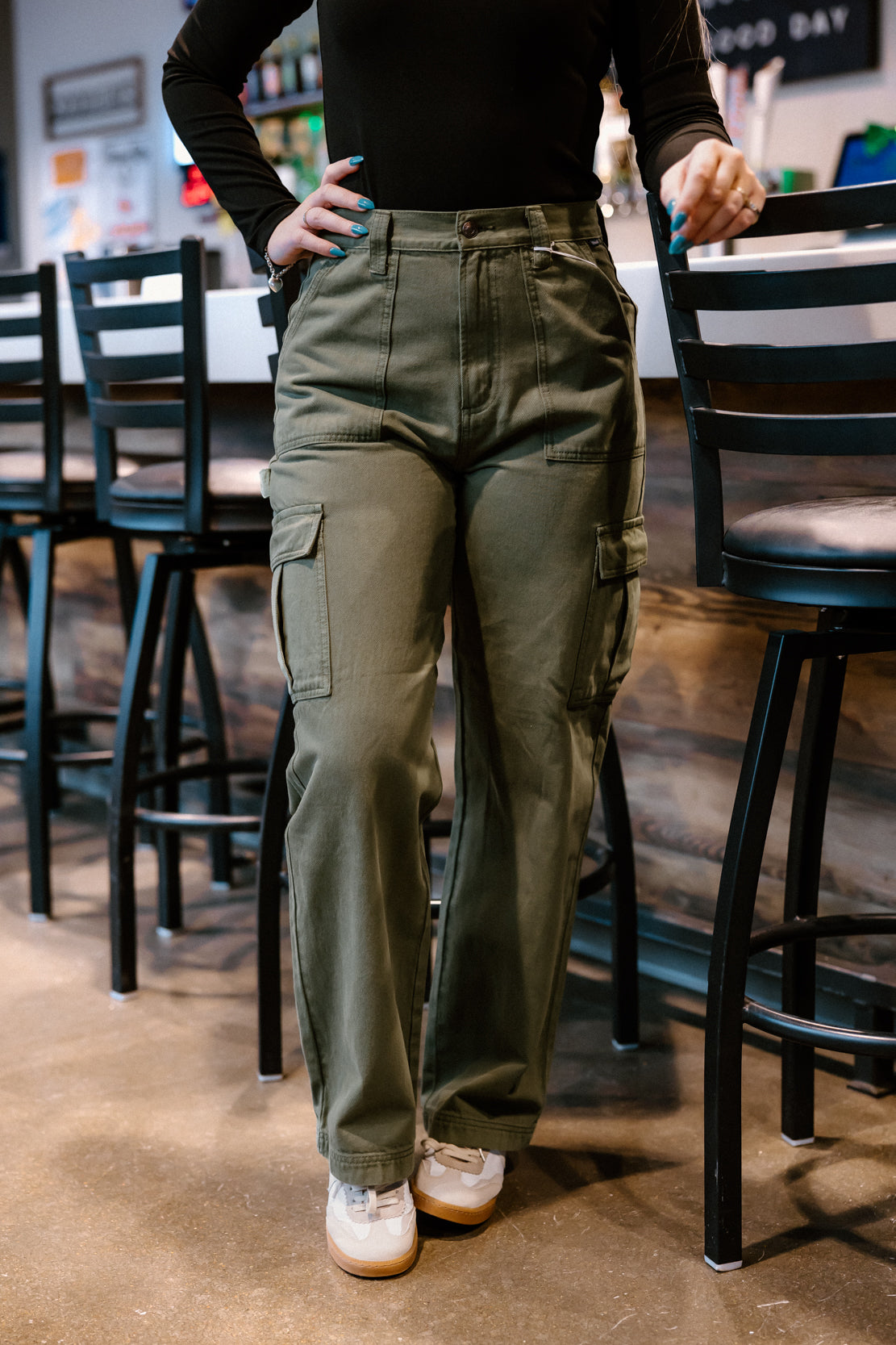 Indy High Rise Cargo Pants | Pine