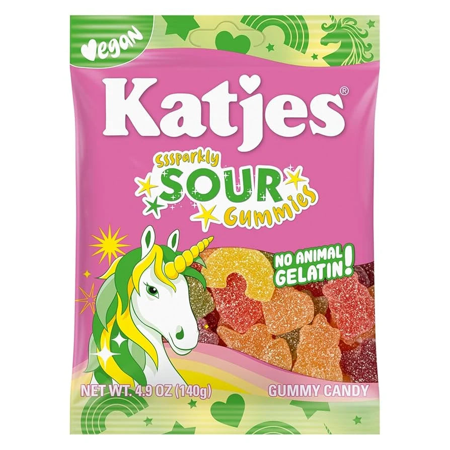 Katjes Sparkly Sour Gummies 4.9oz.
