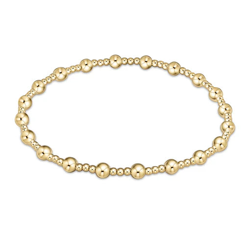 enewton classic sincerity pattern 4mm bead bracelet | gold