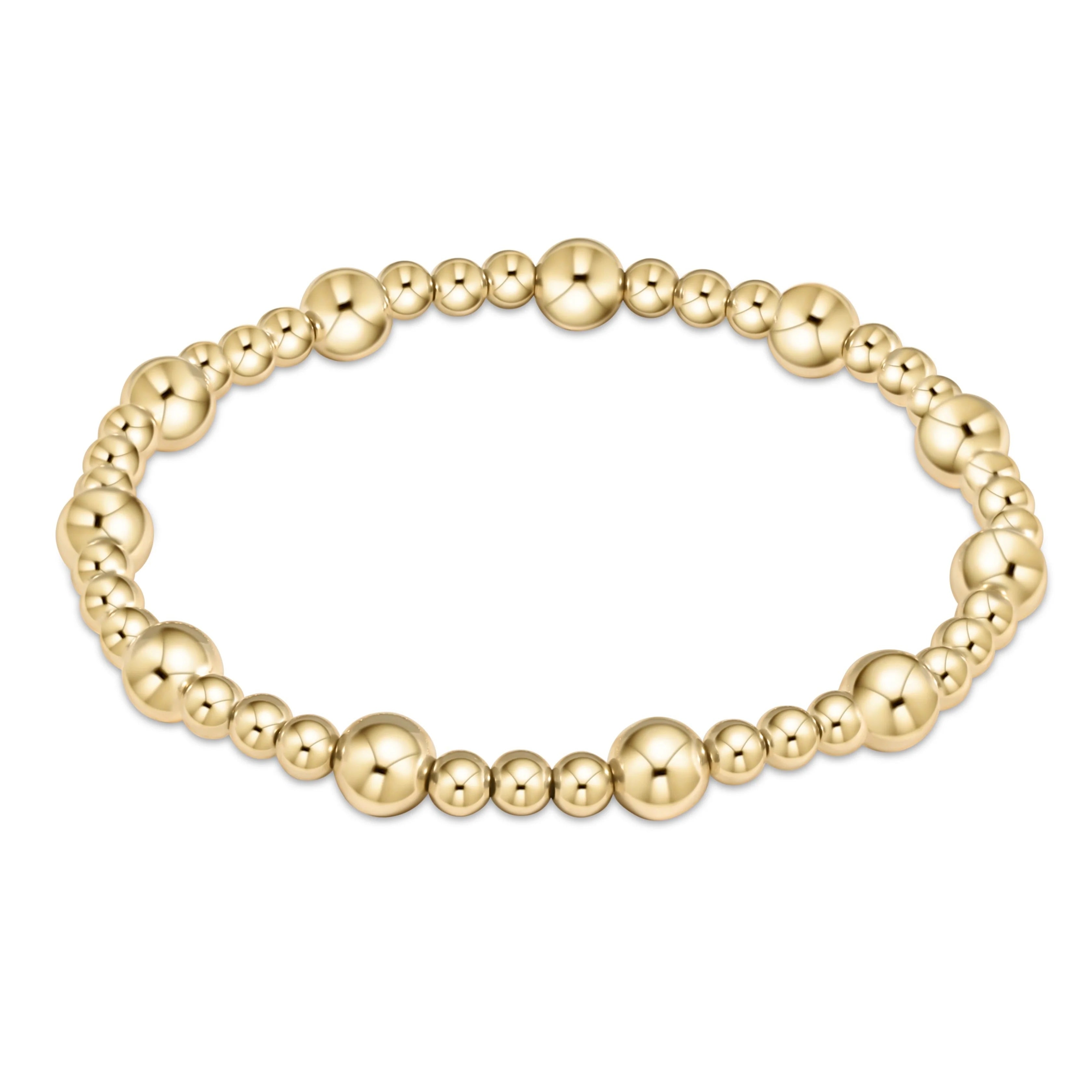 enewton classic sincerity pattern 6mm bead bracelet | gold
